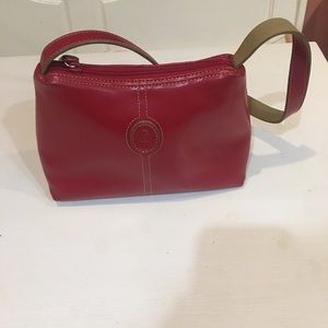 Red leather purse